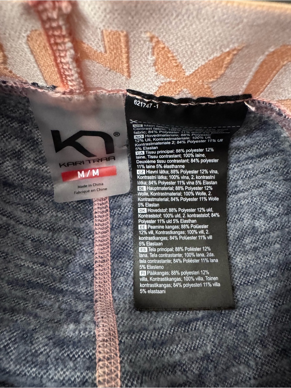 Kari Traa Women's Gray Heather Leggings with Pink Stitching
